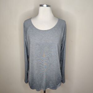 Lucy Activewear Long Sleeve Top Open Back Ruched‎ Sides